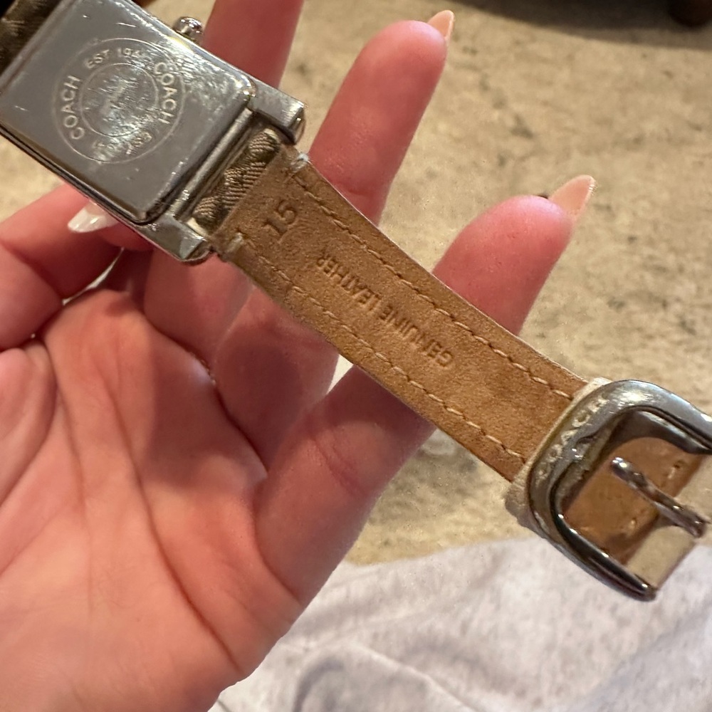 Coach Brown Patterned Watch with Silver Accents - Picture 4 of 4